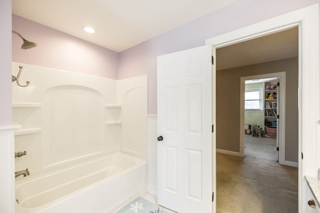 bathroom featuring shower / tub combination