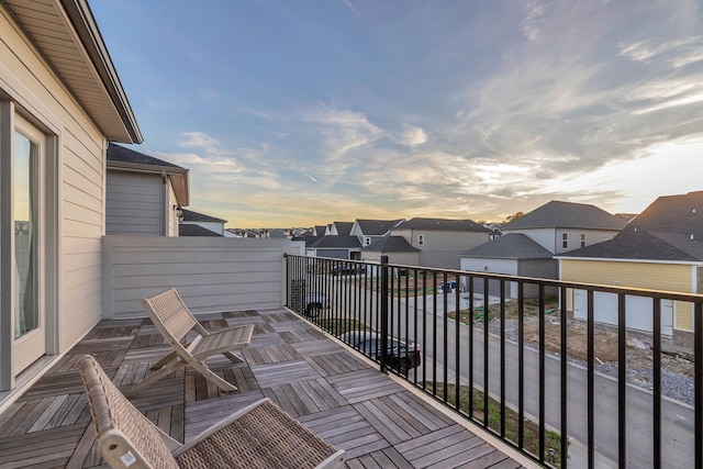 view of deck at dusk