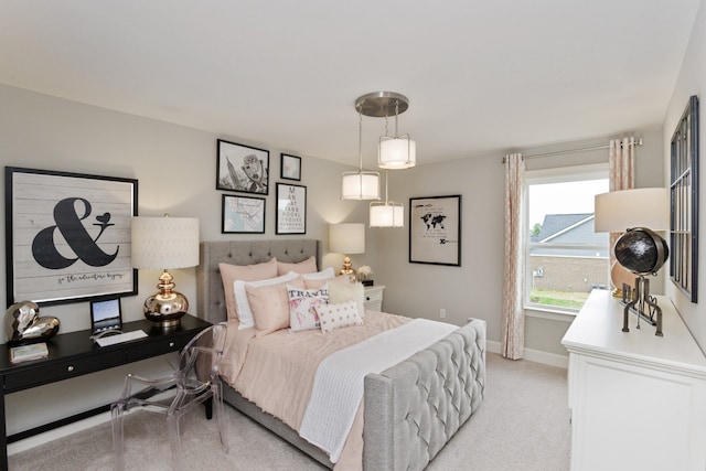 view of carpeted bedroom