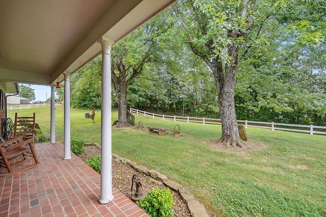 view of yard with a patio area