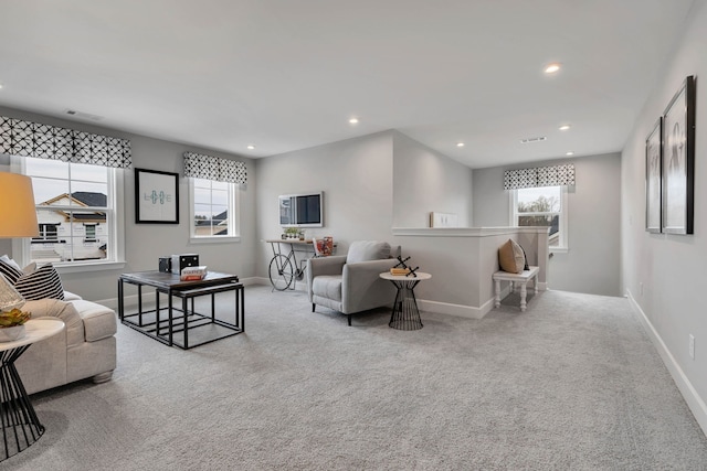 view of carpeted living room