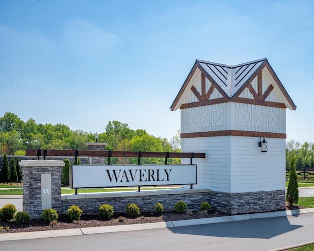 view of community sign