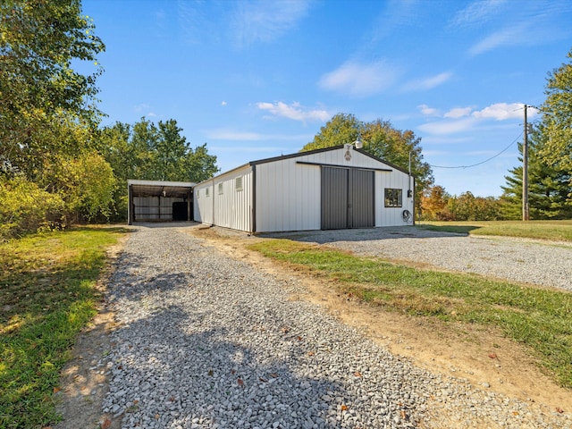 view of outdoor structure featuring a garage