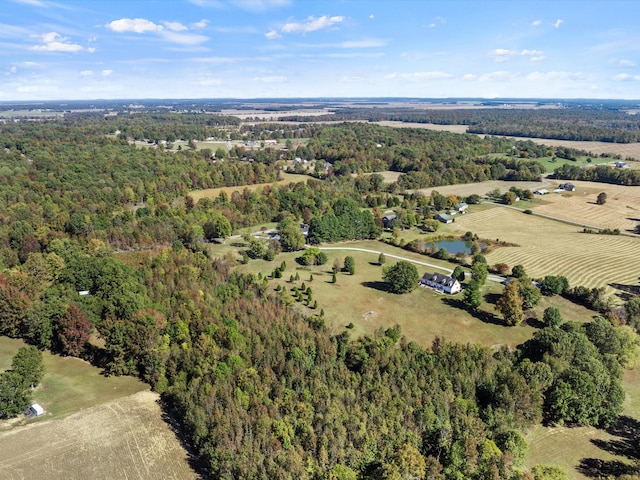 bird's eye view featuring a rural view