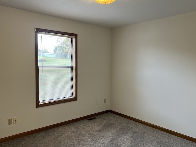 view of carpeted spare room