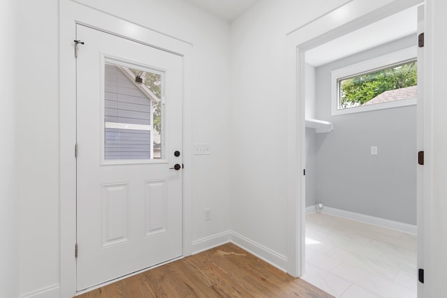 entryway featuring light hardwood / wood-style flooring