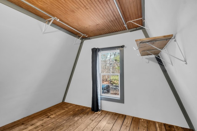 spacious closet with light hardwood / wood-style flooring