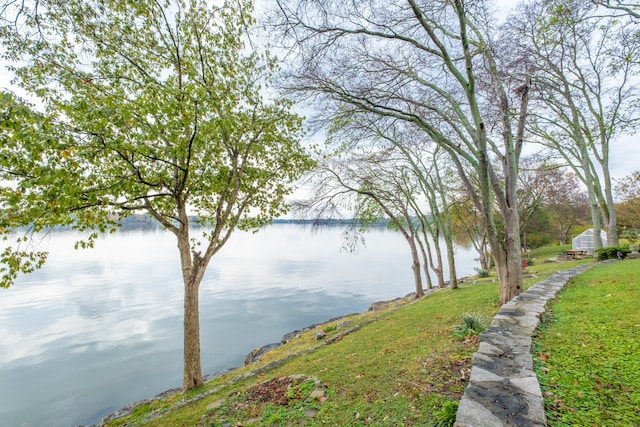 view of water feature