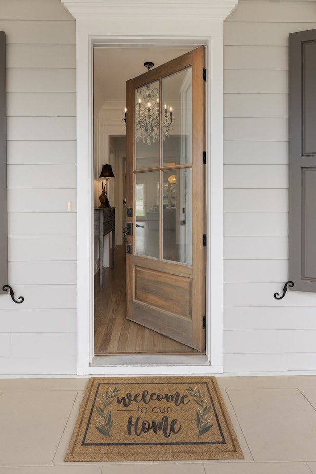 view of doorway to property