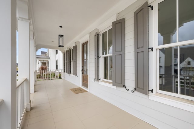 view of patio with a porch