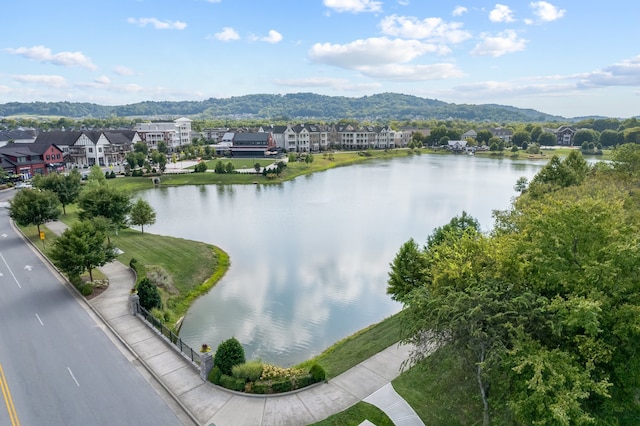 water view with a mountain view