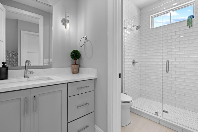 5124 Bond Mill Rd, Thompsons Station, TN 37179 - full bath with a shower stall, vanity, toilet, and tile patterned flooring