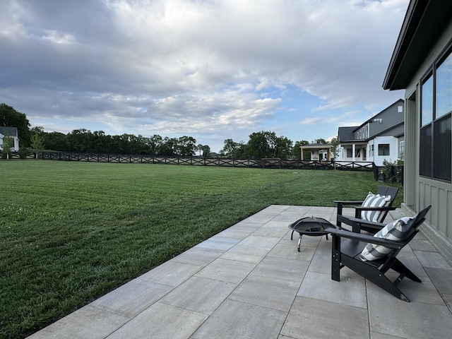 5124 Bond Mill Rd, Thompsons Station, TN 37179 - view of yard featuring a patio area and an outdoor fire pit