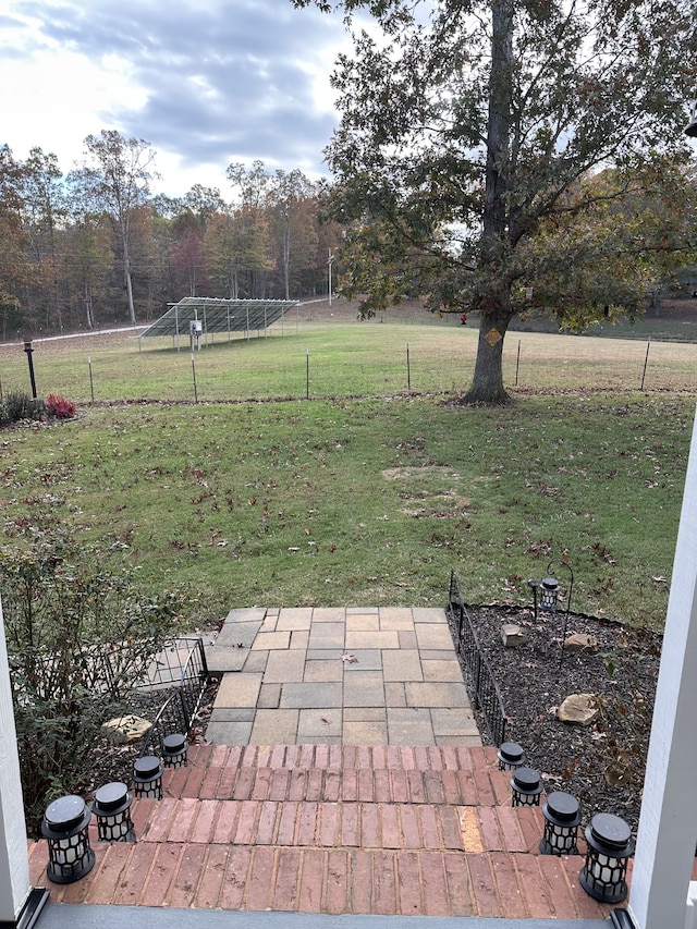 view of yard with a patio area