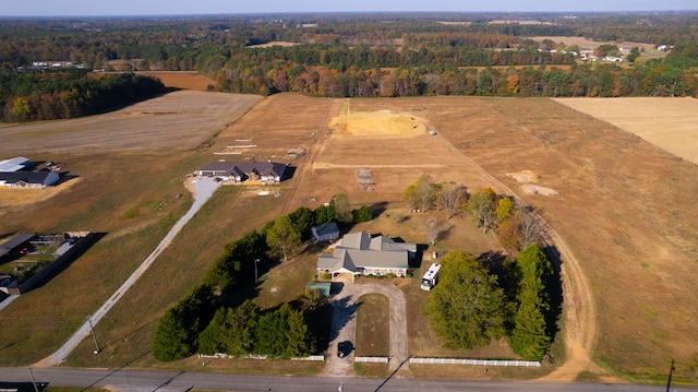 bird's eye view featuring a rural view