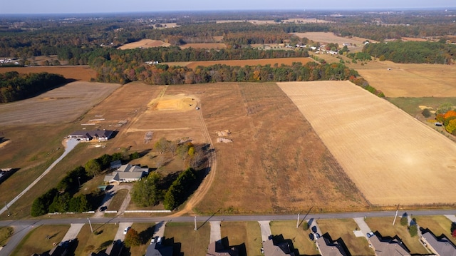 drone / aerial view with a rural view