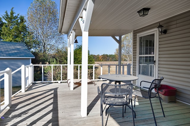 view of wooden deck