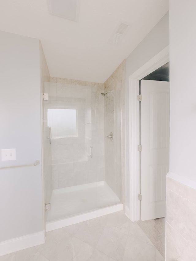 bathroom with walk in shower