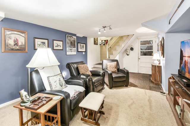 view of carpeted living room