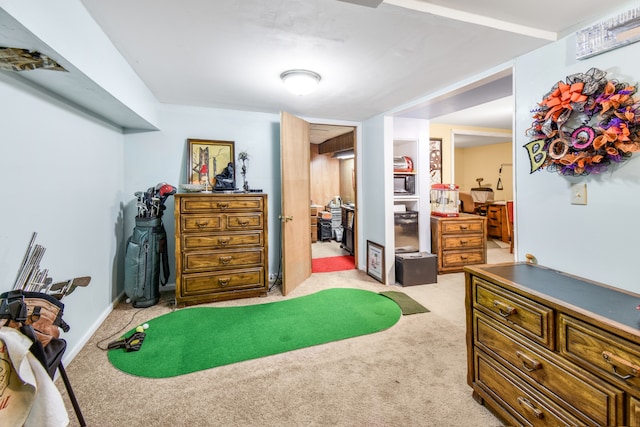 view of carpeted bedroom