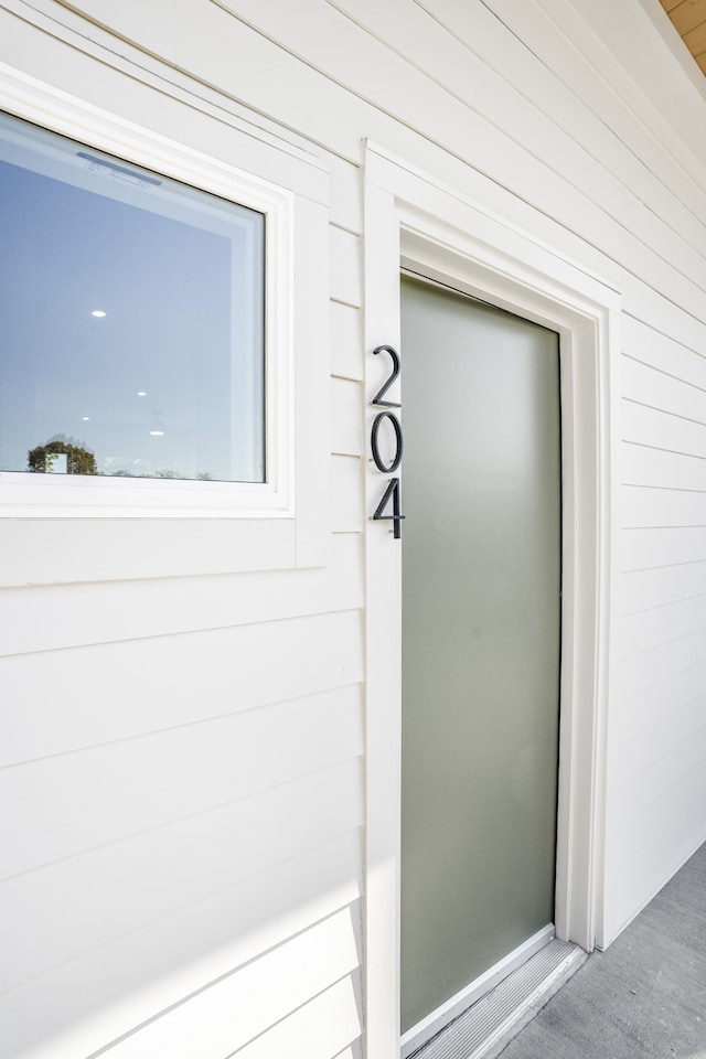 view of doorway to property