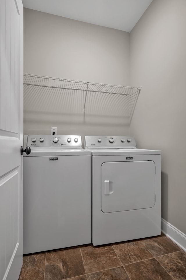 laundry area with washer and dryer