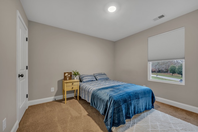 view of carpeted bedroom