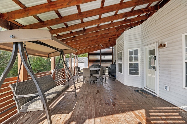 view of wooden deck