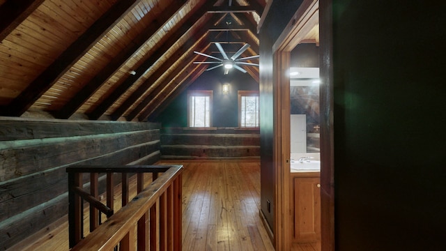 view of unfinished attic