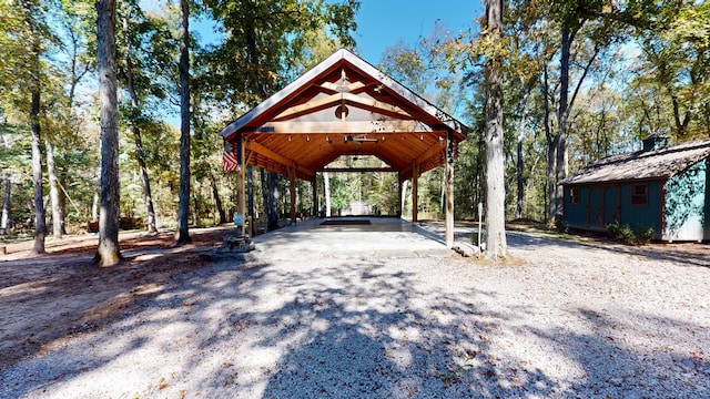 view of community featuring a gazebo