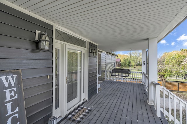 view of wooden deck