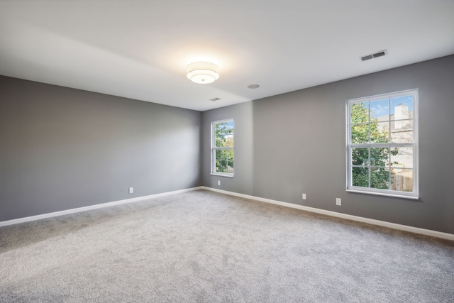 empty room featuring carpet flooring and a healthy amount of sunlight