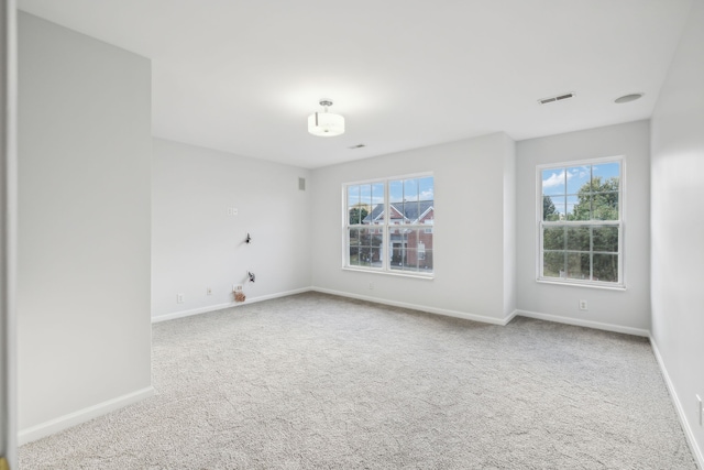 empty room featuring a wealth of natural light and carpet flooring