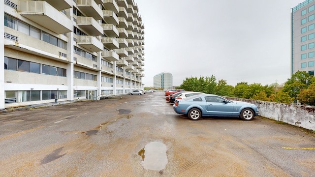 view of parking / parking lot