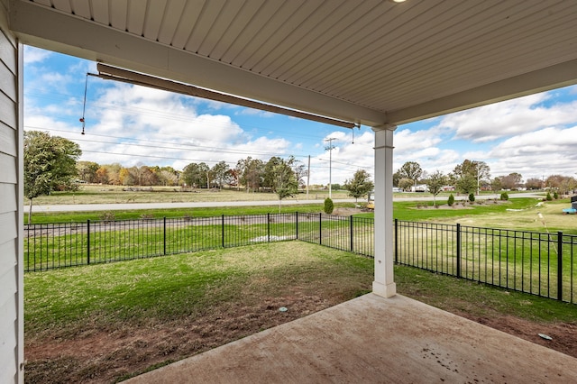 view of yard with a patio area