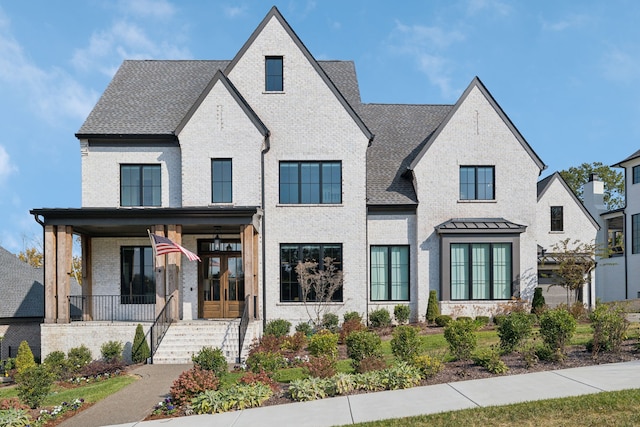 view of front of house with covered porch