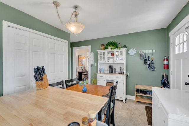 view of dining room