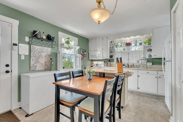 dining space with a wealth of natural light