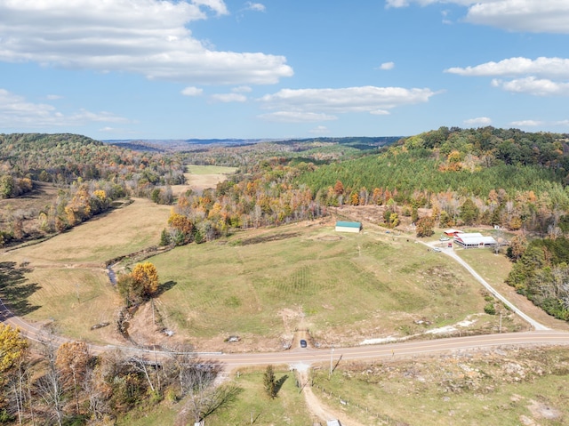 bird's eye view featuring a rural view