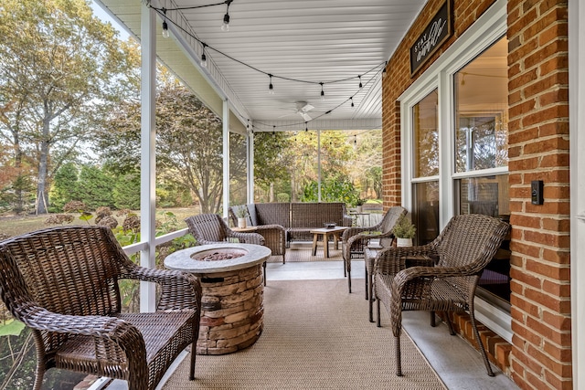 sunroom / solarium with track lighting