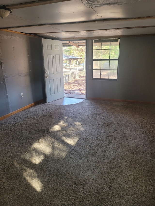 spare room featuring carpet flooring