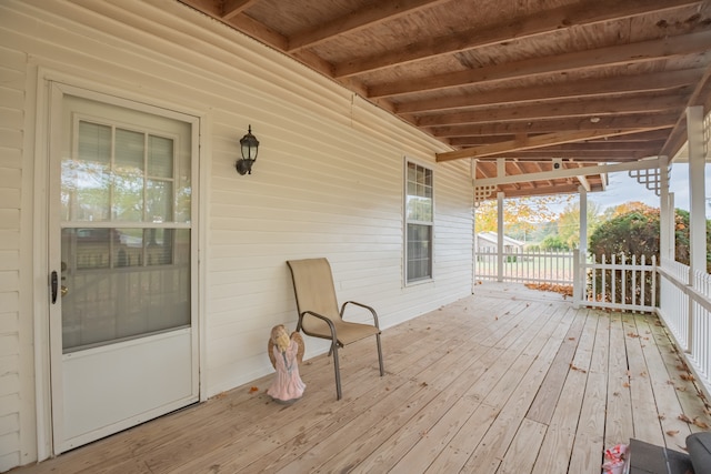 view of wooden terrace