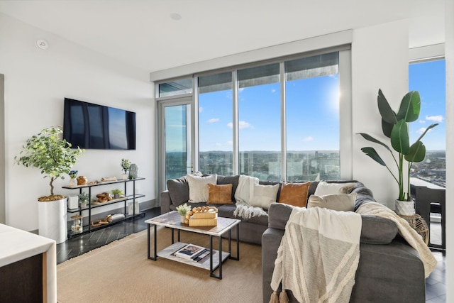 1616 W End Ave Unit 2911, Nashville, TN 37203 - living area with a wall of windows