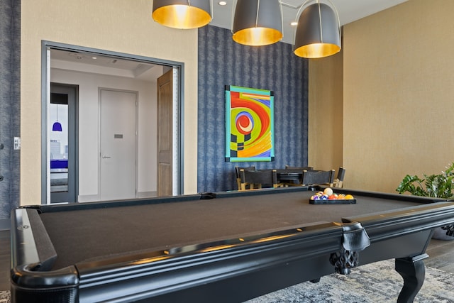 recreation room featuring pool table