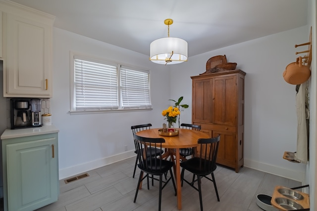 view of dining area