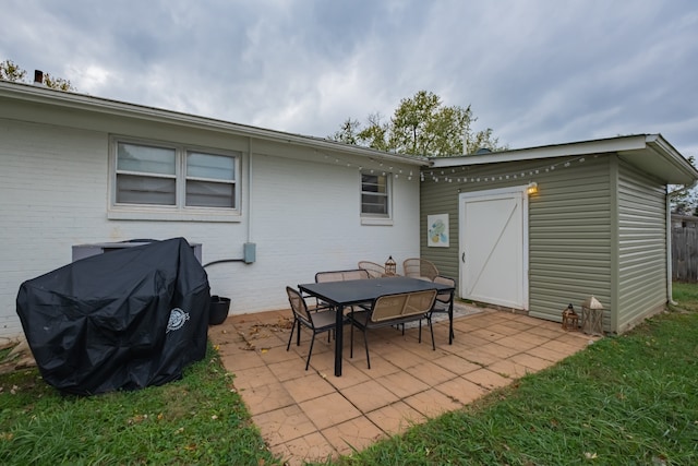 view of patio / terrace with a grill