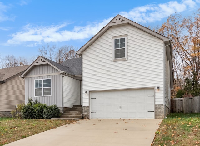 front facade featuring a garage