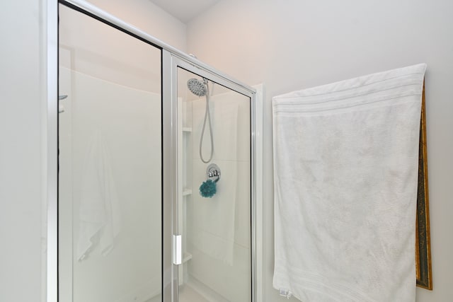 bathroom featuring walk in shower