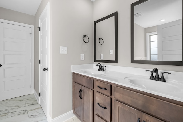 bathroom featuring vanity