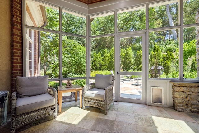 view of sunroom